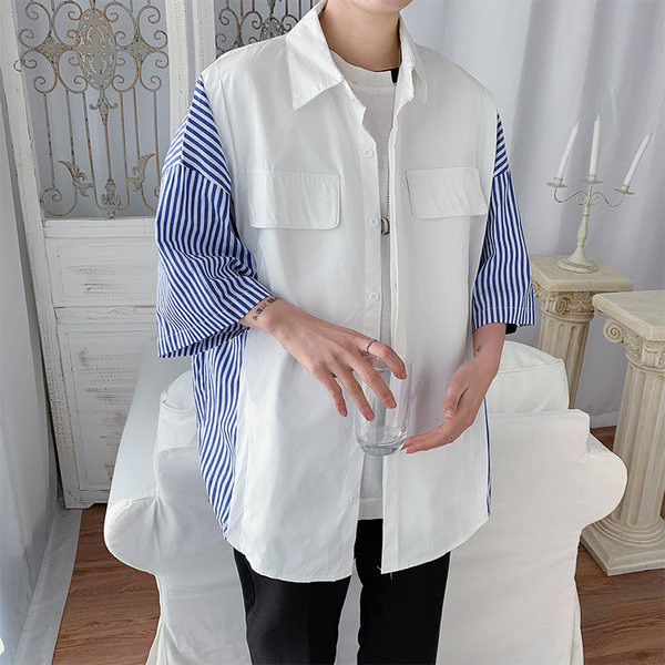 Cămașă pentru bărbați cu buzunare și guler clasic