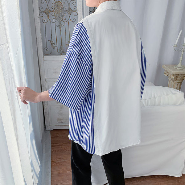 Cămașă pentru bărbați cu buzunare și guler clasic