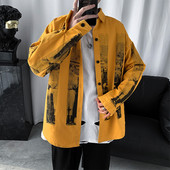 Cămașă casual pentru bărbați cu nasturi și guler clasic - două culori