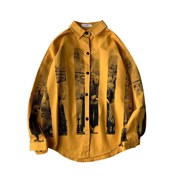 Cămașă casual pentru bărbați cu nasturi și guler clasic - două culori