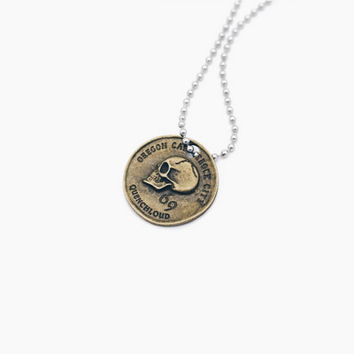 Lanț pentru bărbați la zi cu pandantiv și inscripții