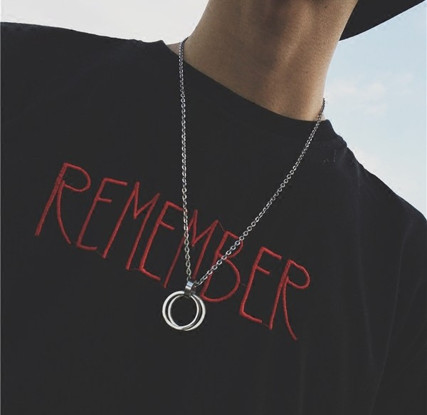 Ανδρική καθημερινή μακριά αλυσίδα με στρογγυλά μενταγιόν