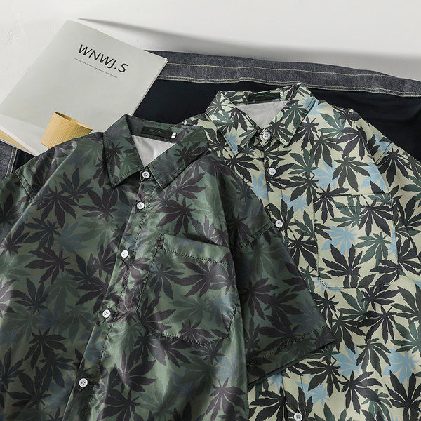 Cămașă de vară pentru bărbați cu mâneci 3/4 - guler clasic