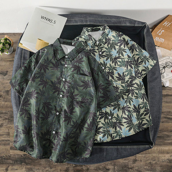 Cămașă de vară pentru bărbați cu mâneci 3/4 - guler clasic