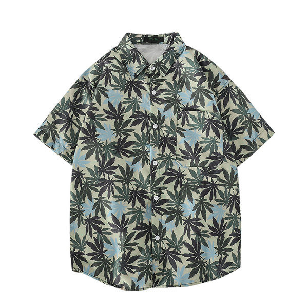 Cămașă de vară pentru bărbați cu mâneci 3/4 - guler clasic