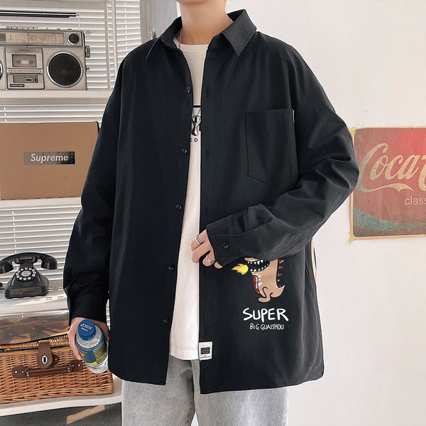 Cămașă casual de primăvară cu aplicație colorată