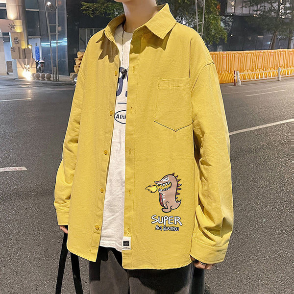 Cămașă casual de primăvară cu aplicație colorată