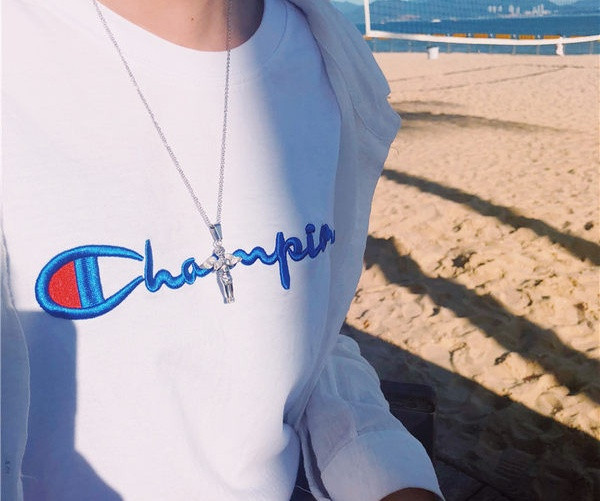 Lanț elegant pentru bărbați cu pandantiv înger