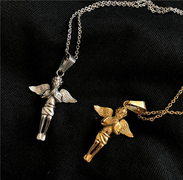 Lanț elegant pentru bărbați cu pandantiv înger