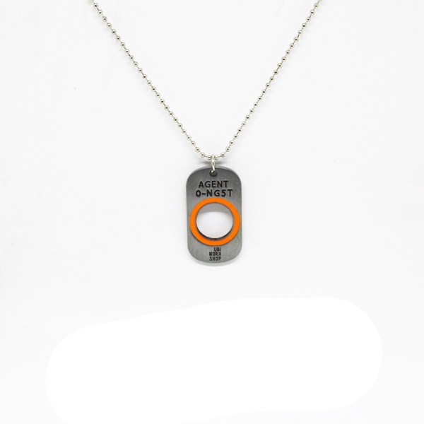 Lanț de oțel pentru bărbați, actualizat, cu pandantiv și inscripție