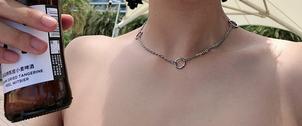 Lanț scurt de oțel modern pentru bărbați