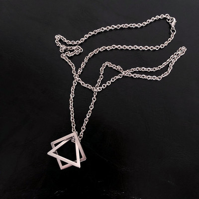 Vyriška moderni ilga metalinė grandinėlė su pakabuku