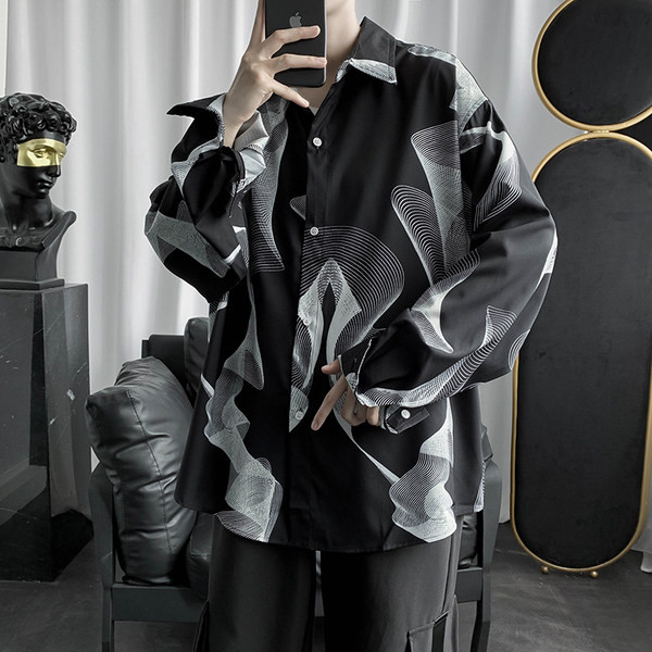 Cămașă casual pentru bărbați cu guler clasic și nasturi în două culori