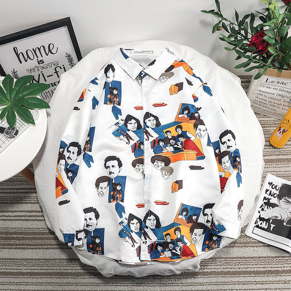 Cămașă colorată pentru bărbați cu guler clasic