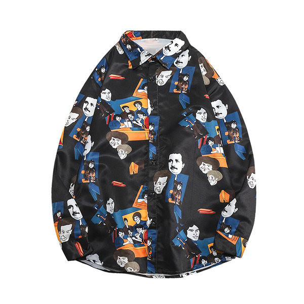 Cămașă colorată pentru bărbați cu guler clasic