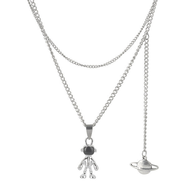 Κομψή μεταλλική ανδρική μακριά αλυσίδα με μενταγιόν