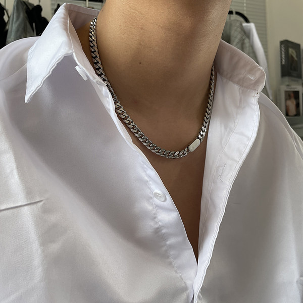 Lanț scurt de oțel elegant pentru bărbați