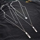 Vīriešu aktuāla garā ķēde ar piekariņu diviem modeļiem