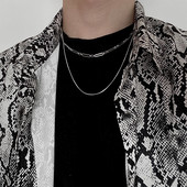 Κομψή ανδρική λεπτή μεταλλική αλυσίδα