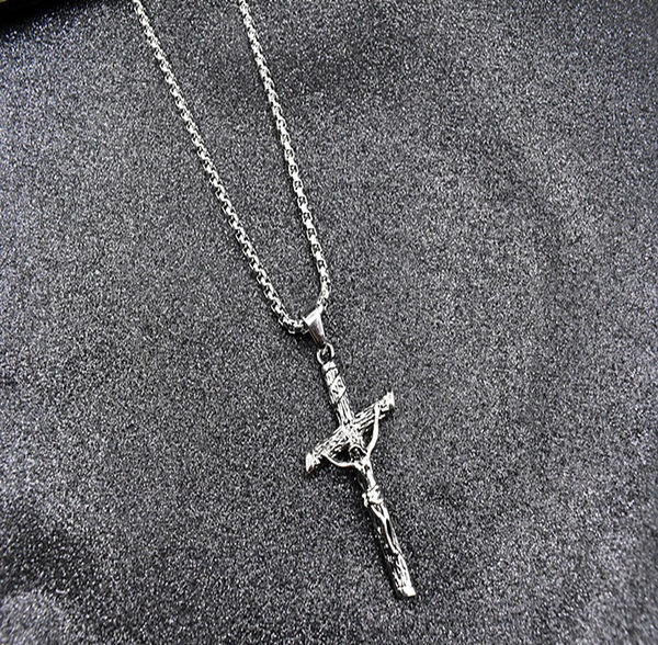 Lanț lung pentru bărbați elegant, cu pandantiv în cruce