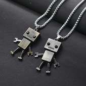 Vyriška aktuali ilga modelio grandinėlė su roboto pakabuku