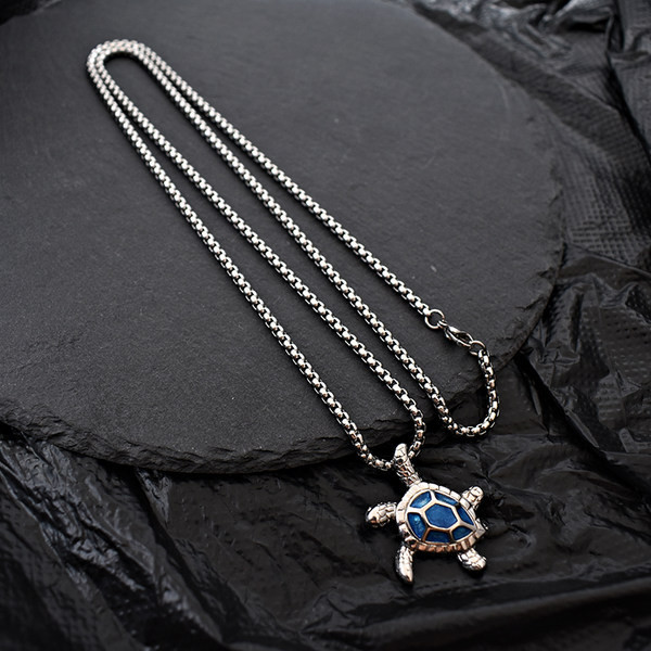 Ikdienas vīriešu ķēde ar bruņurupuča kulonu