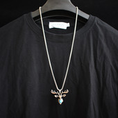 Stilīga vīriešu kaklarota ar brieža kulonu