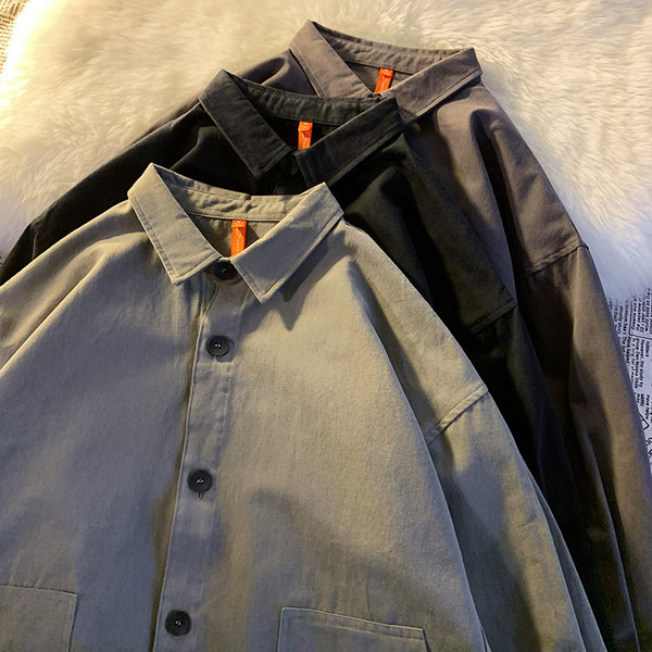 Пролетно-есенна риза с надписи за мъже