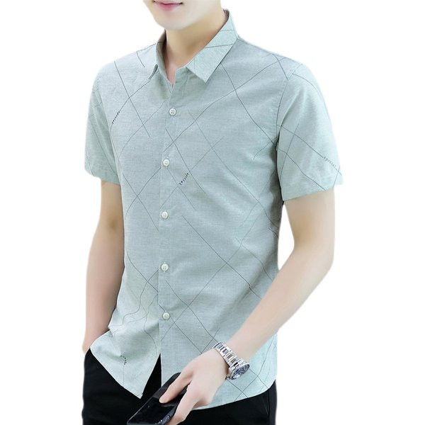 Нов модел мъжка риза с къси ръкави 