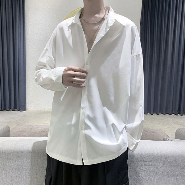 Широк модел риза за мъже с класическа яка и копчета