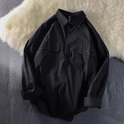 Широк модел риза с копчета и джобове