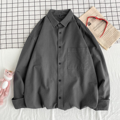 Широк изчистен модел мъжка риза с джоб