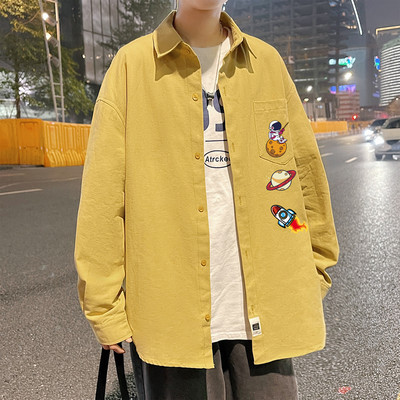 Pavasario-rudens marškiniai su spalvingomis aplikacijomis – dideli dydžiai