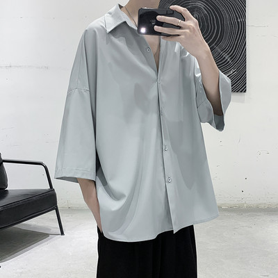 Paprasto modelio vyriški marškiniai 3/4 rankovėmis