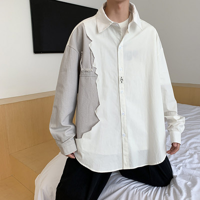 Пролетно-есенна риза за мъже - широк модел