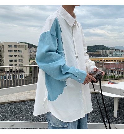 Пролетно-есенна риза за мъже - широк модел