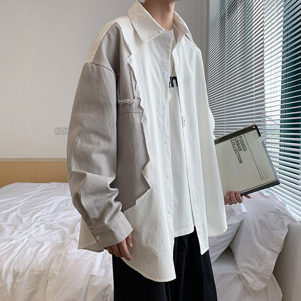 Пролетно-есенна риза за мъже - широк модел