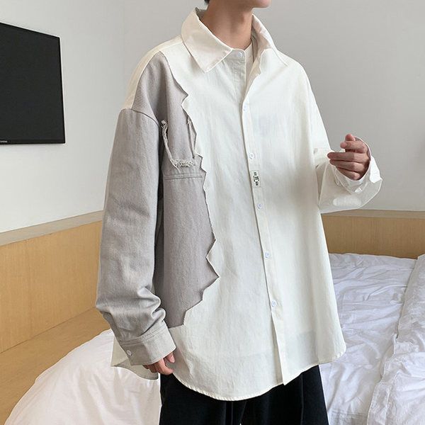 Пролетно-есенна риза за мъже - широк модел