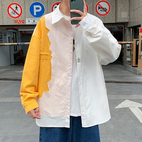 Пролетно-есенна риза за мъже - широк модел