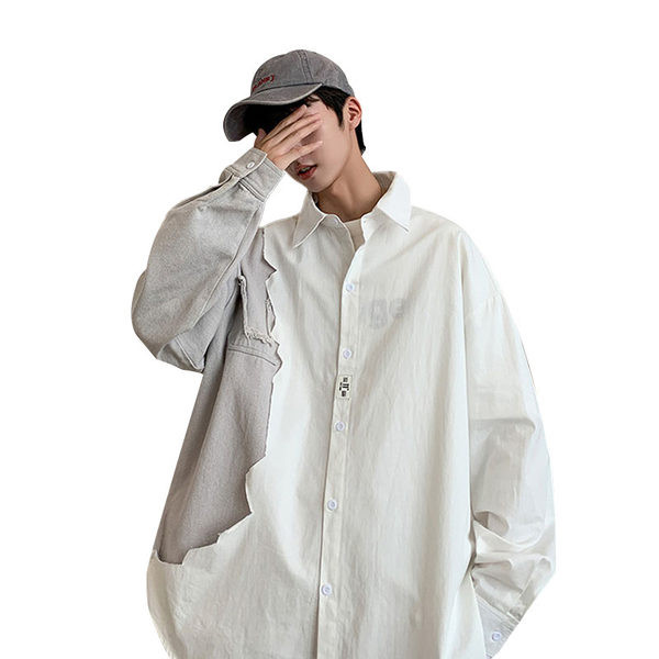 Пролетно-есенна риза за мъже - широк модел