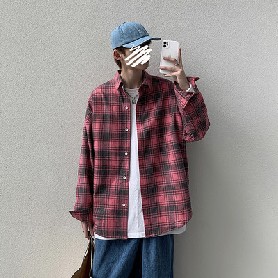 Ежедневна карирана риза за мъже - широк модел