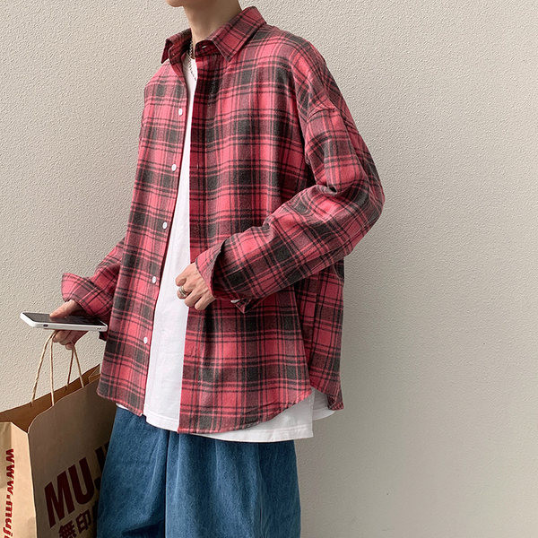 Ежедневна карирана риза за мъже - широк модел