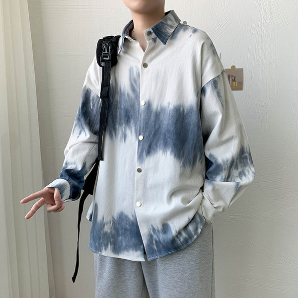 Пролетно-есенна риза за мъже в преливащи се цветове