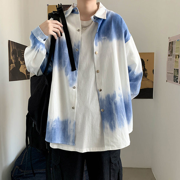 Пролетно-есенна риза за мъже в преливащи се цветове