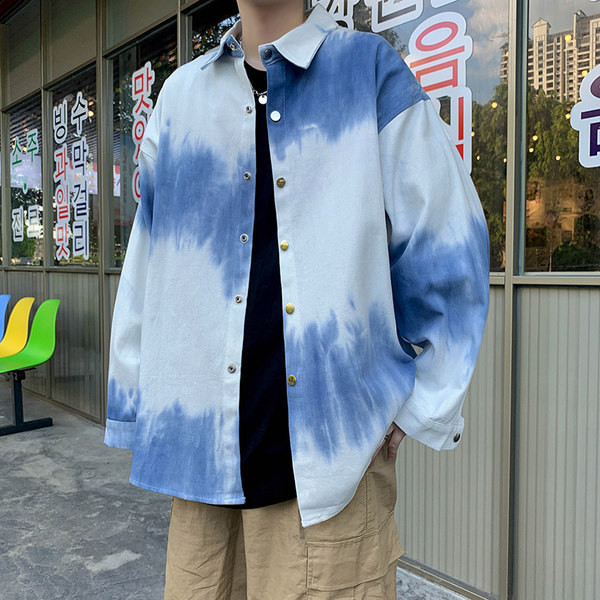 Пролетно-есенна риза за мъже в преливащи се цветове