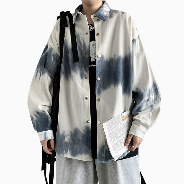 Пролетно-есенна риза за мъже в преливащи се цветове