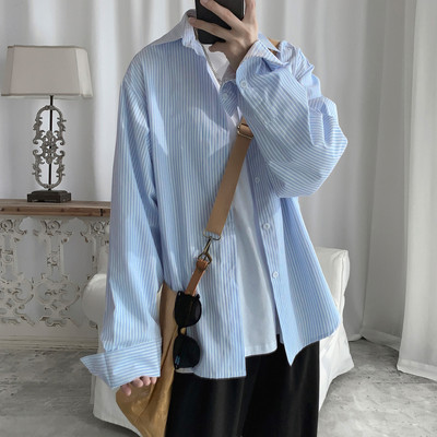 Пролетно-есенна раирана риза за мъже