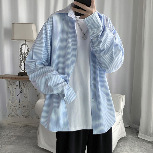 Пролетно-есенна раирана риза за мъже