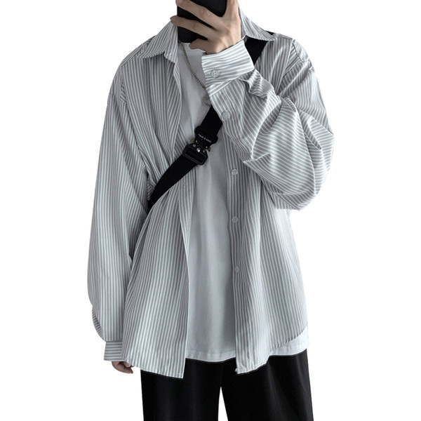 Пролетно-есенна раирана риза за мъже