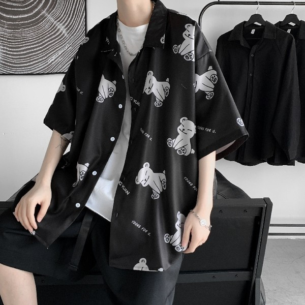 Ежедневна мъжка риза с класическа яка и 3/4 ръкав 